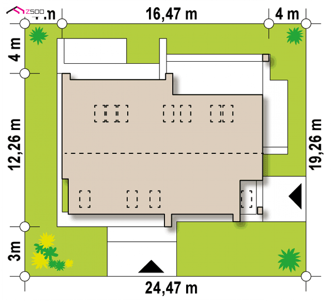 Mājas projekts Z346 - Modernas mājas projekts ar mansardu - Z346