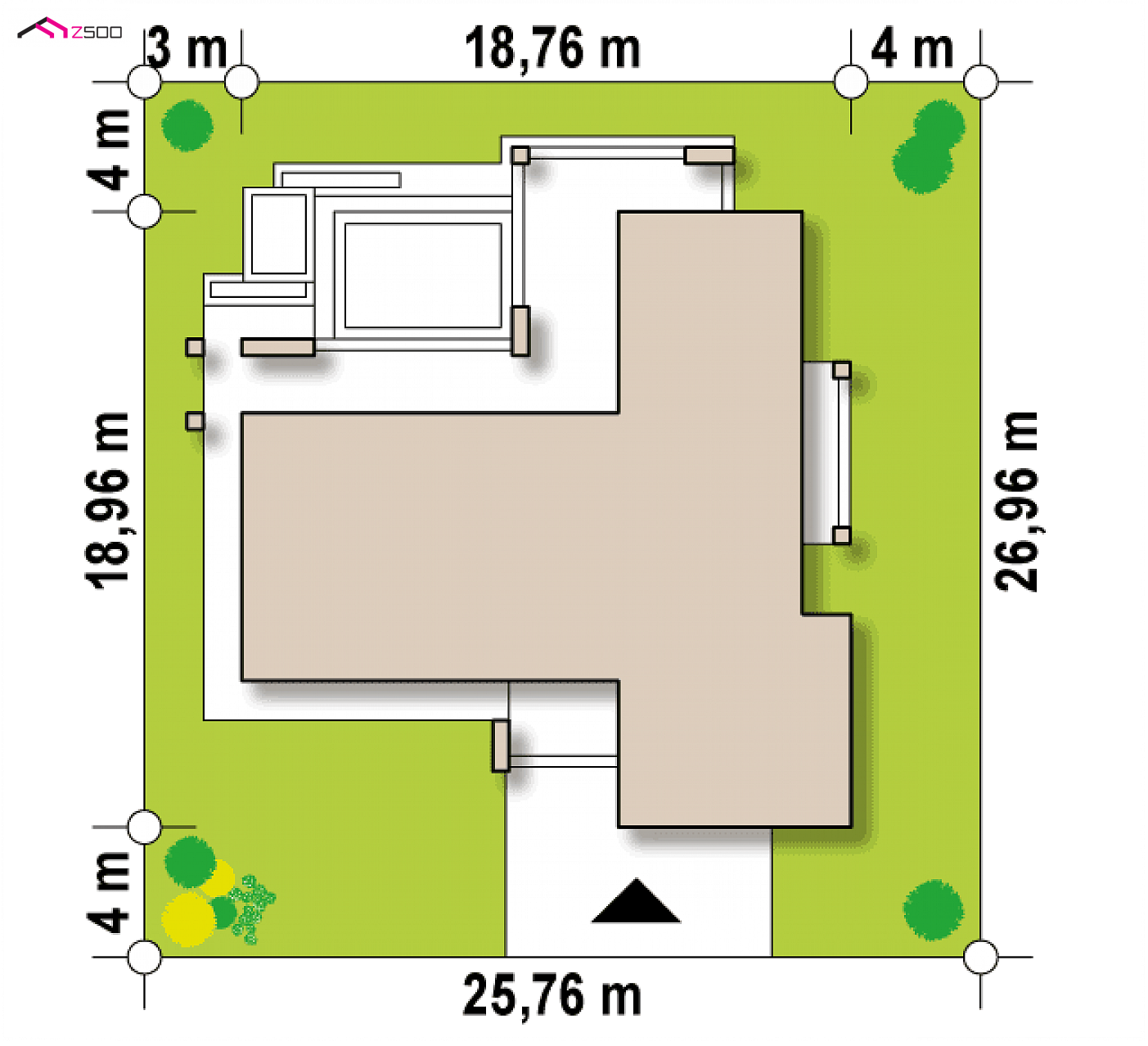 Mājas projekts - Vienstāvu māju projekts - Zx137