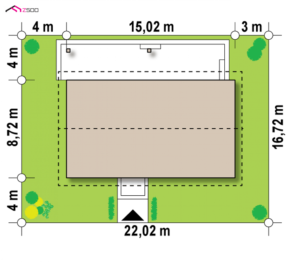 Mājas projekts Z376 D - Vienstāva mājas projekts - Z376 D