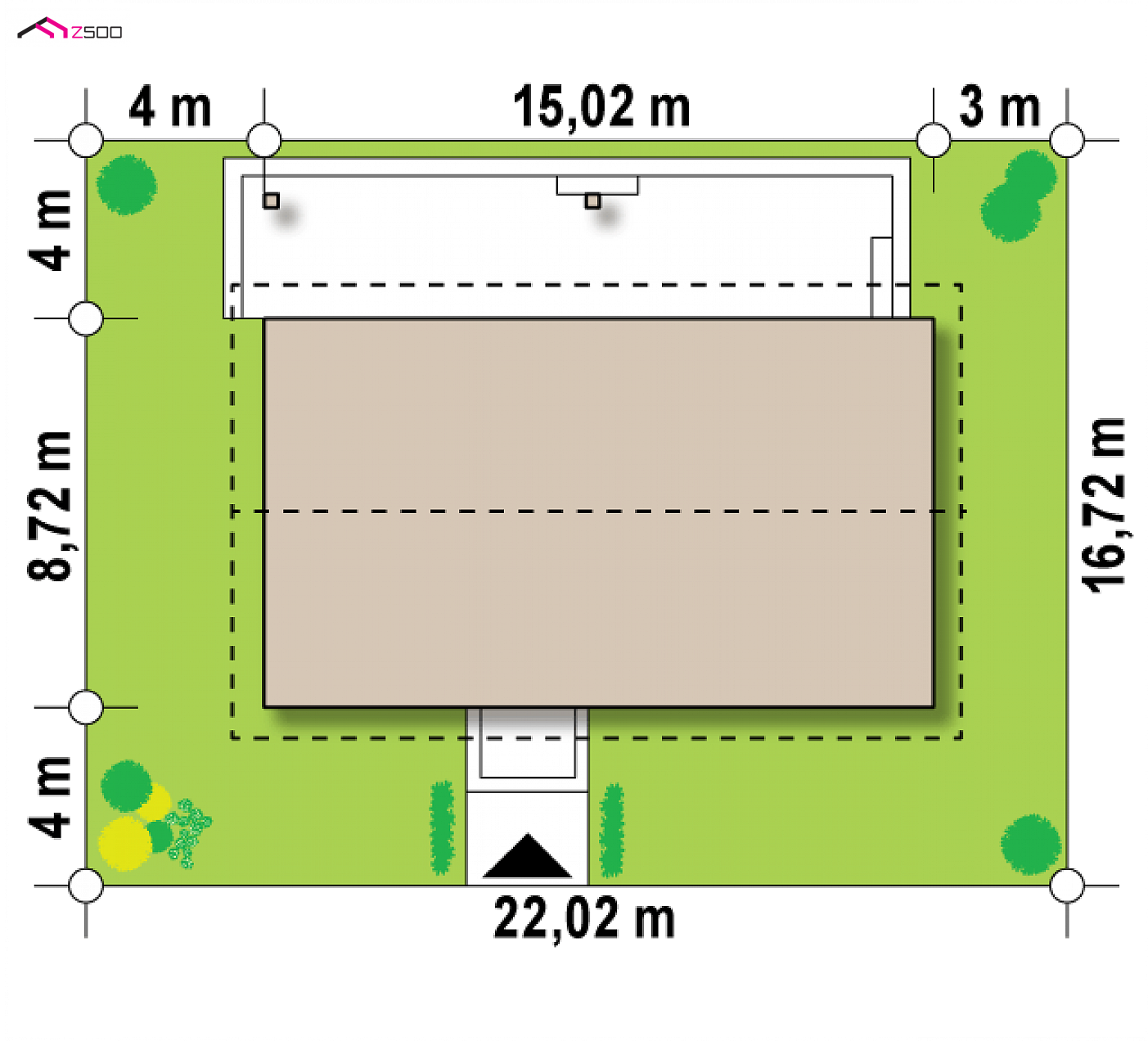 Mājas projekts - Vienstāva mājas projekts - Z376 D