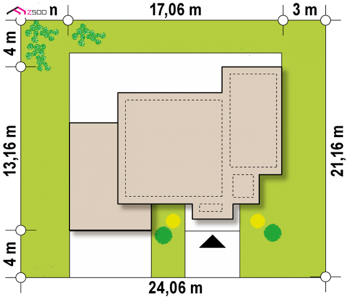 Mājas projekts Zx126 - Mājas projekts ar garāžu - Zx126