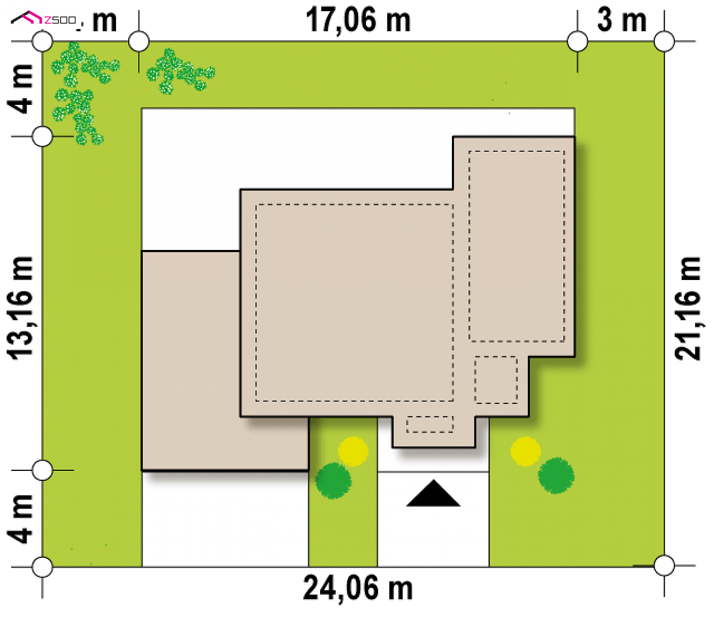 Mājas projekts - Mājas projekts ar garāžu - Zx126