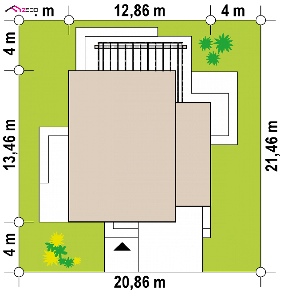 Mājas projekts Zx91 - Divstāvu māju projekts - Zx91