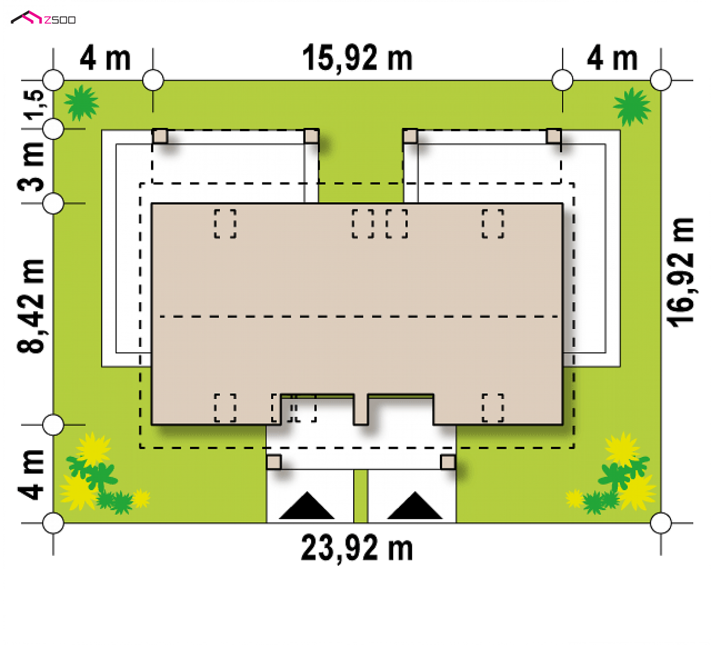 Mājas projekts - Divstāvu mājas projekts - Z351 D