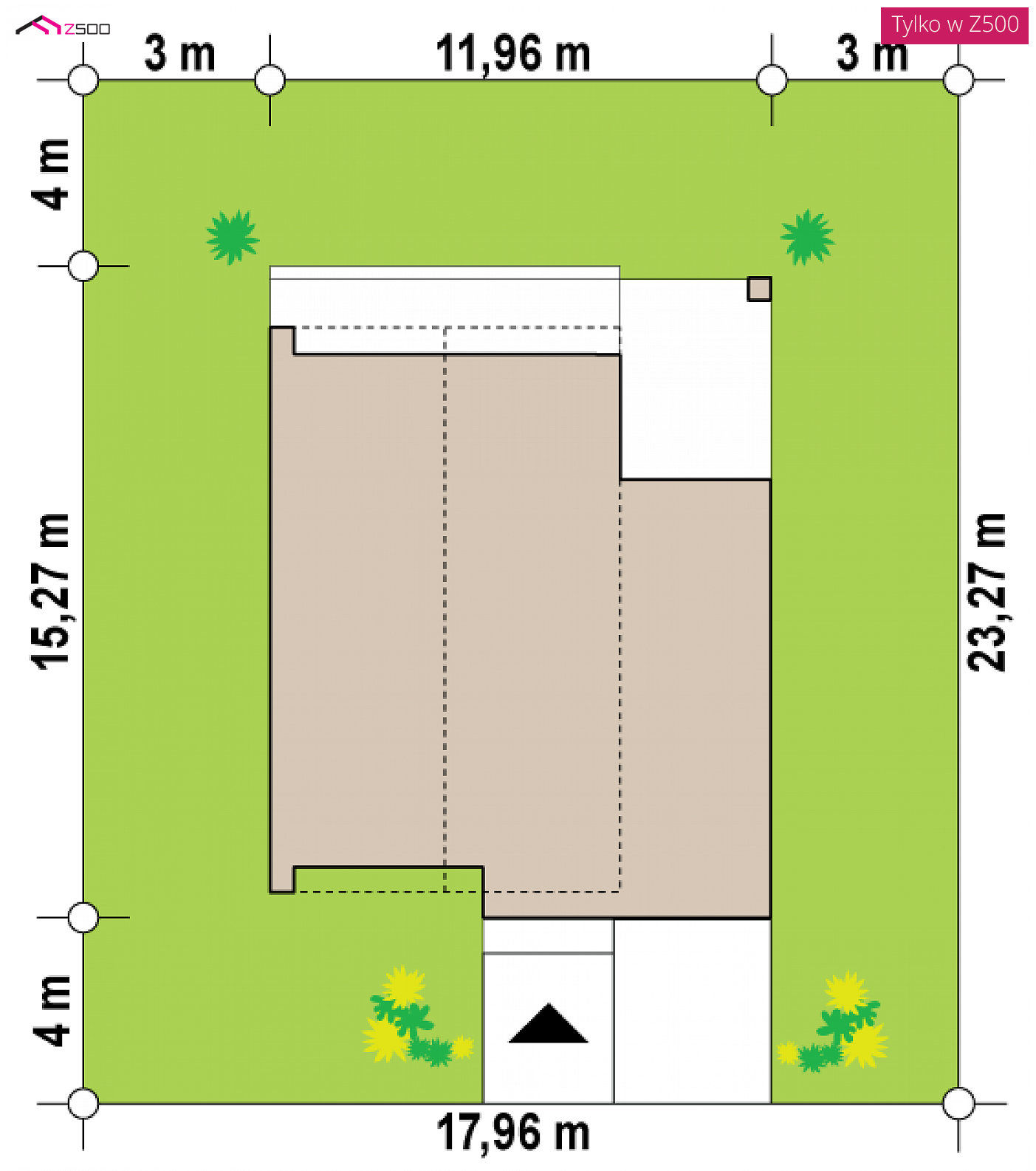 Mājas projekts - Divstāvu mājas projekts ar garāžu - Z424