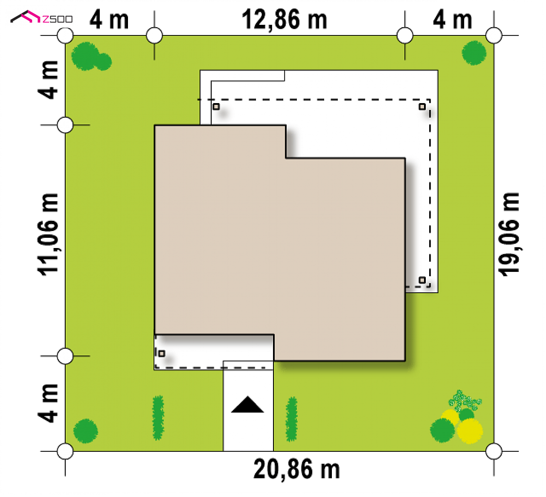 Mājas projekts Z377 B - Vienstāva mājas projekts - Z377 B