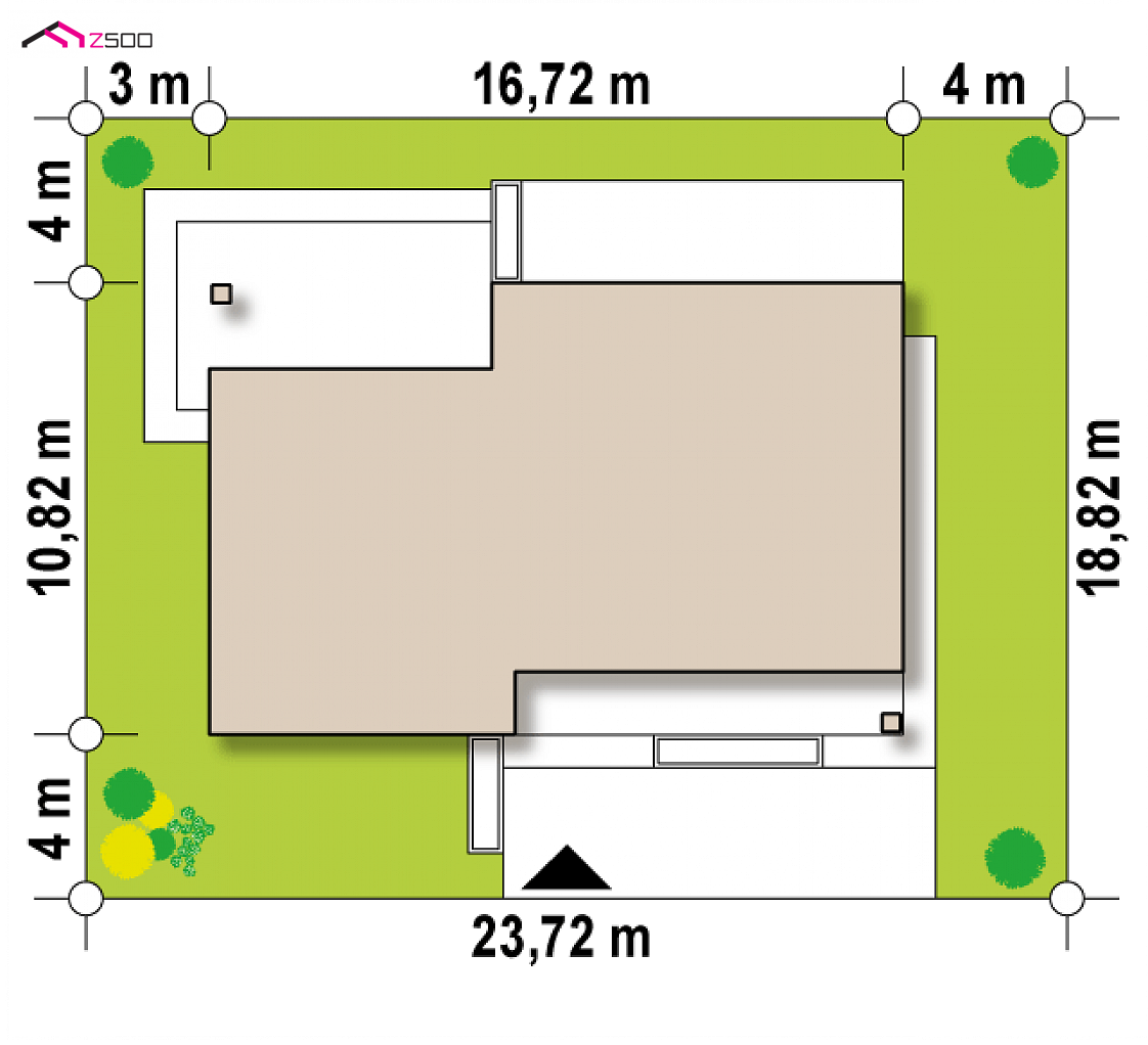 Mājas projekts Z349 D - Vienstāva mājas projekts - Z349 D