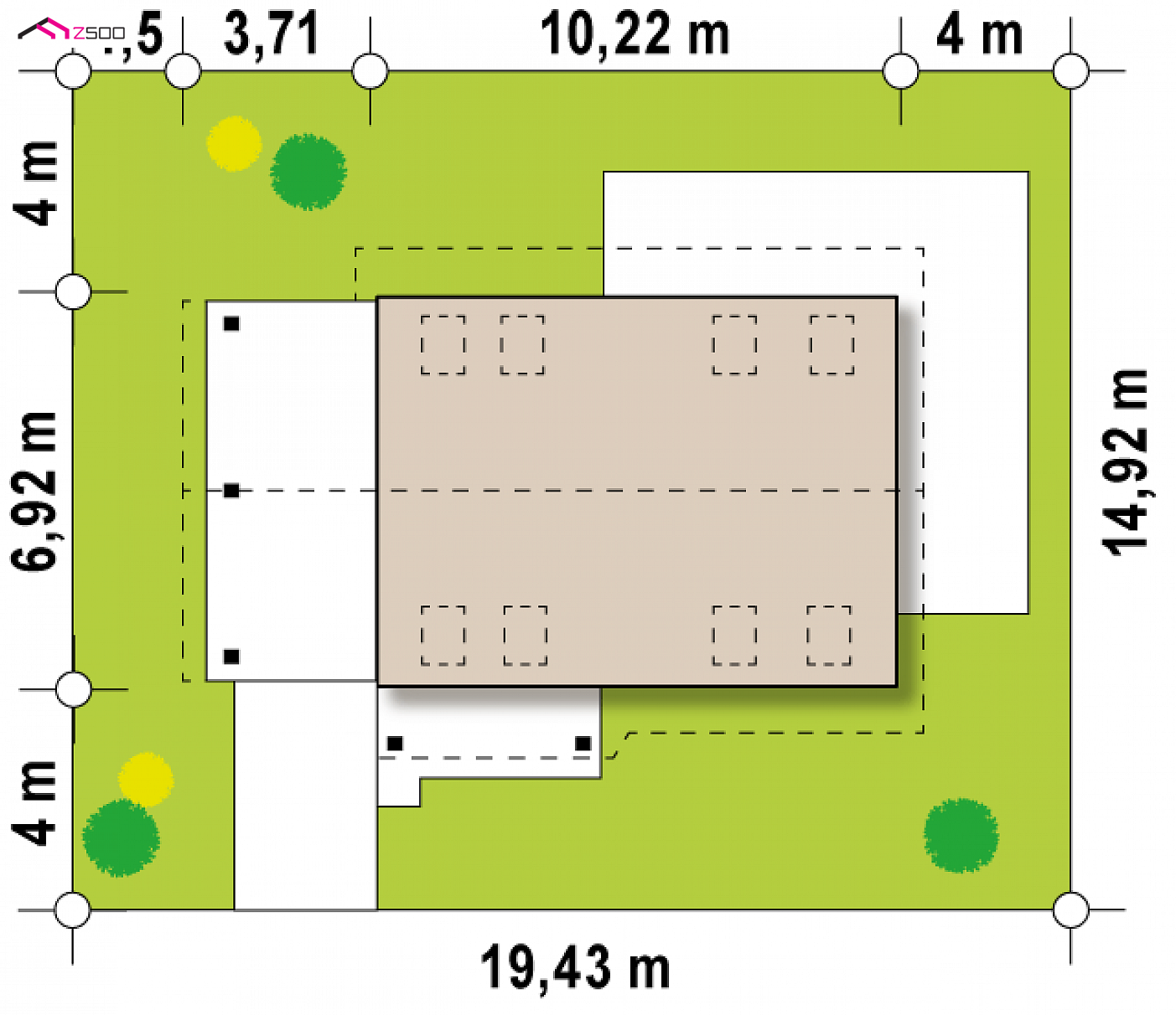 Mājas projekts - Divstāvu mājas projekts - Z216 D +