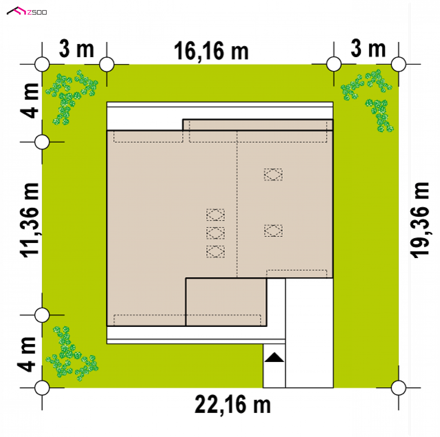Mājas projekts - Divstāvu mājas projekts - Zx250