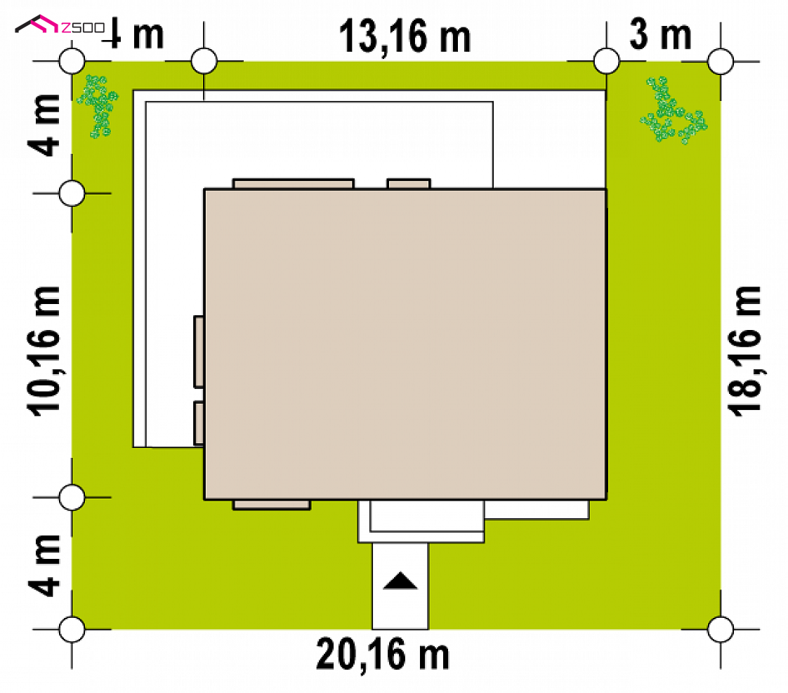Mājas projekts Z391 - Divstāvu mājas projekts ar garāžu - Z391