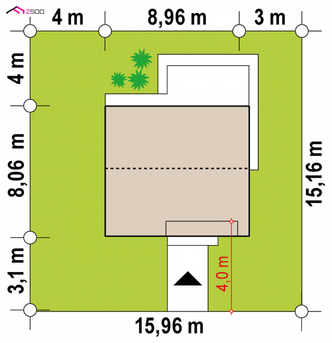 Mājas projekts Z451 - Vienstāva mājas projekts - Z451