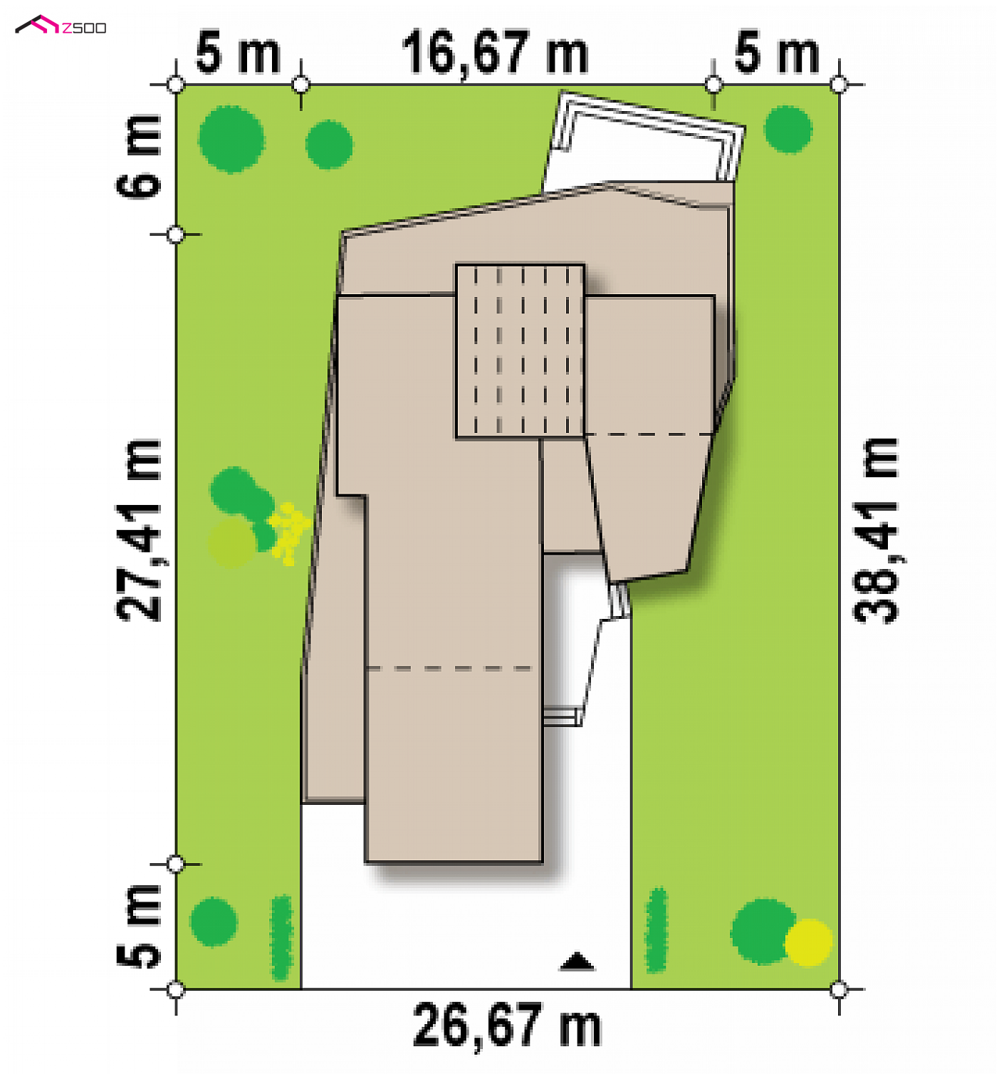 Mājas projekts - Modernas, plašas mājas projekts - Zx27