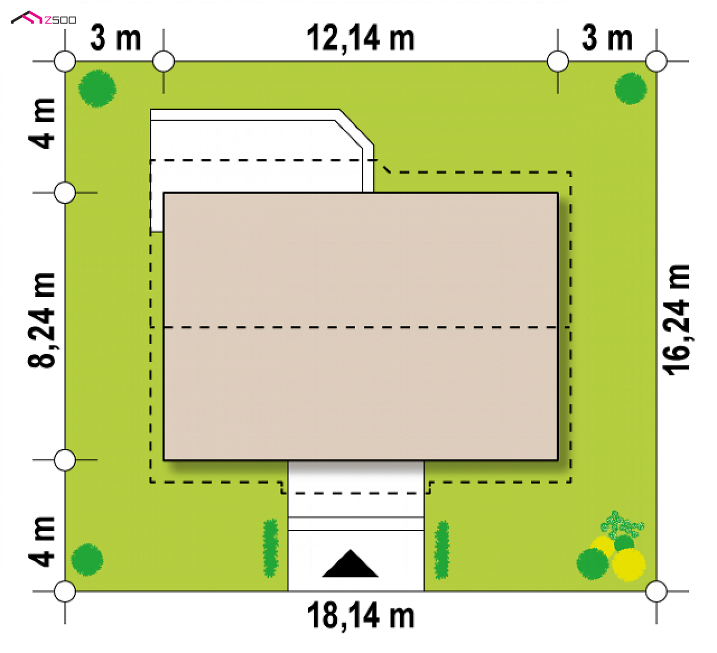 Mājas projekts - Vienstāva mājas projekts - z454