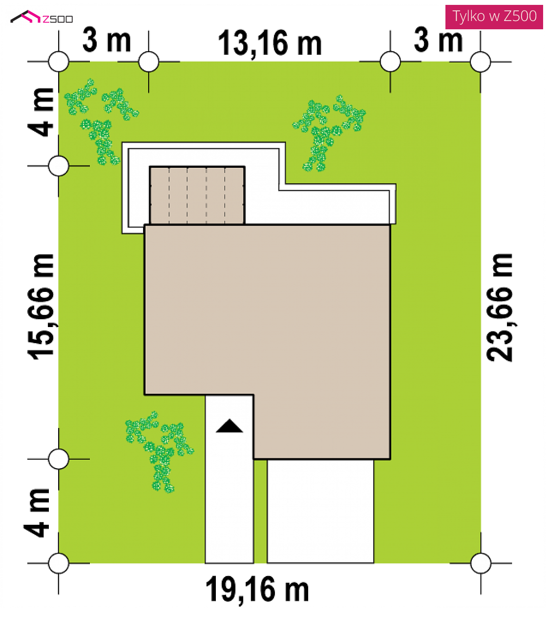 Mājas projekts Z450 - Divstāvu mājas projekts ar garāžu - Z450