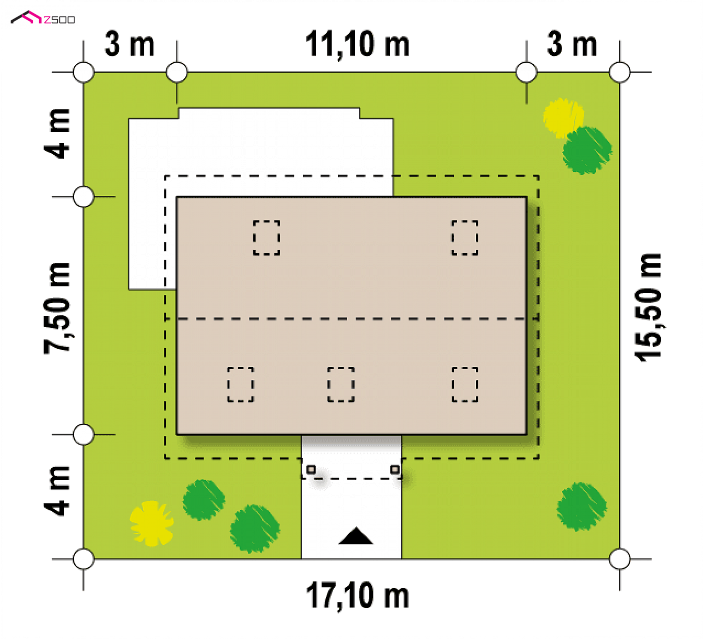 Mājas projekts - Vienstāva dzīvojamās mājas projekts - Z12 D