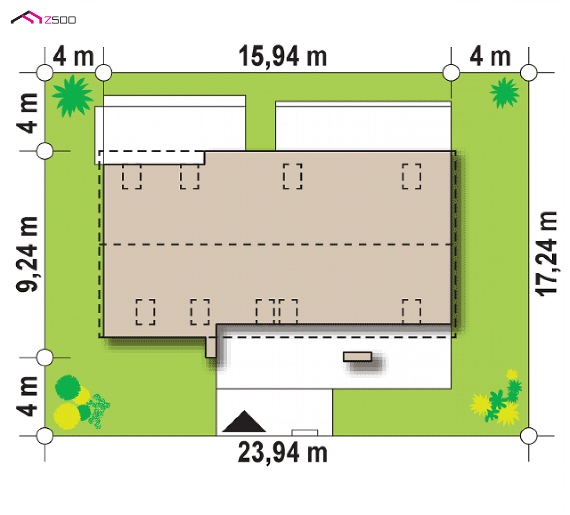 Mājas projekts Z193 - Modernas mājas projekts ar mansardu - Z193