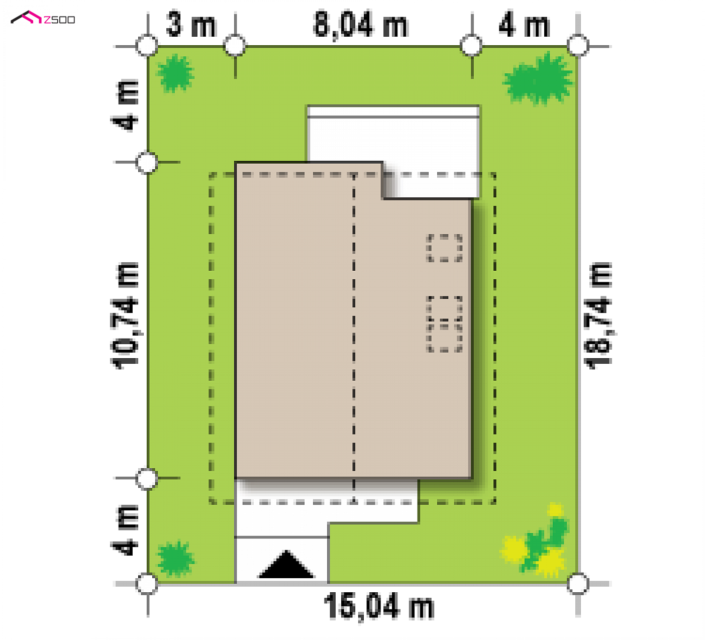Mājas projekts - Mājas projekts ar mansardu - Z302