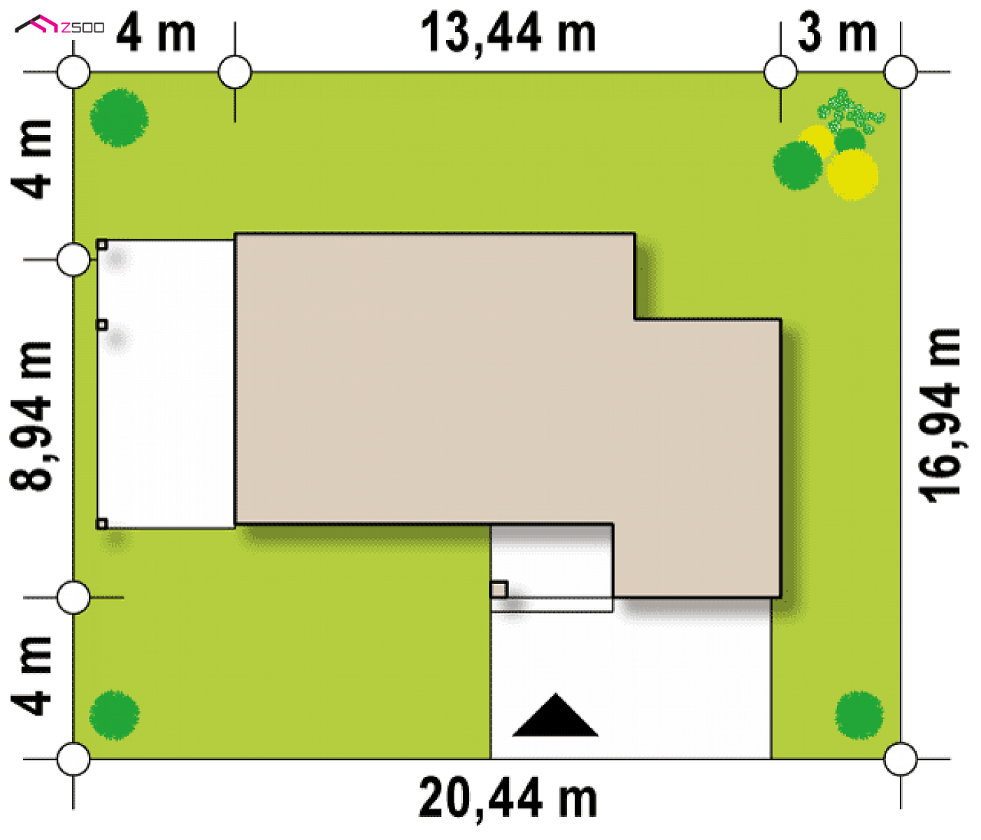 Mājas projekts - Nowoczesny dom z dachem kopertowym