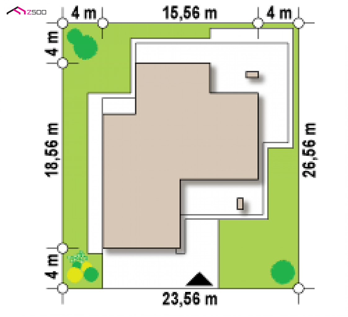 Mājas projekts Zx108 2M - Nowoczesny dom z pełnym pietrem oraz dwoma osobnymi mieszkaniami.
