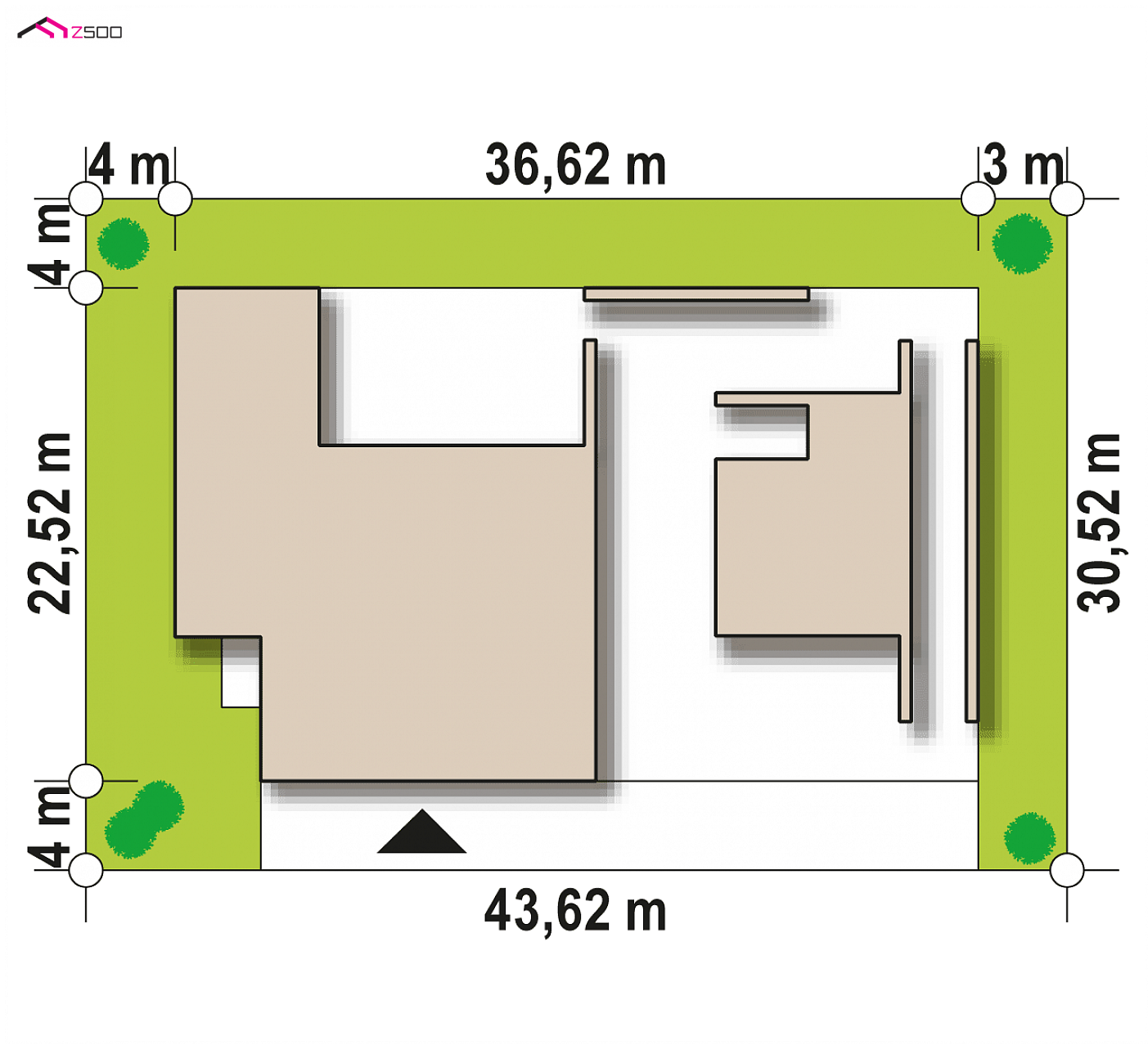 Mājas projekts - Nowoczesna rezydencja z częścią dzienną, nocną oraz rekreacyjną.