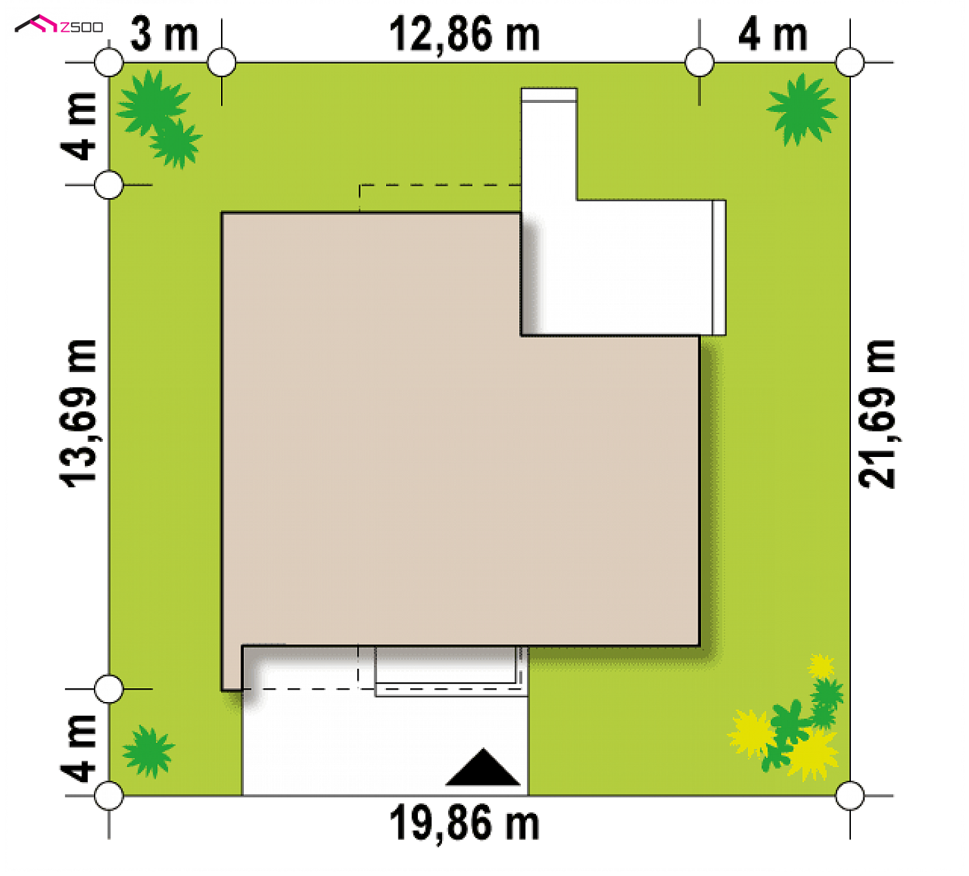Mājas projekts - Pomniejszony wariant projektu podstawowego