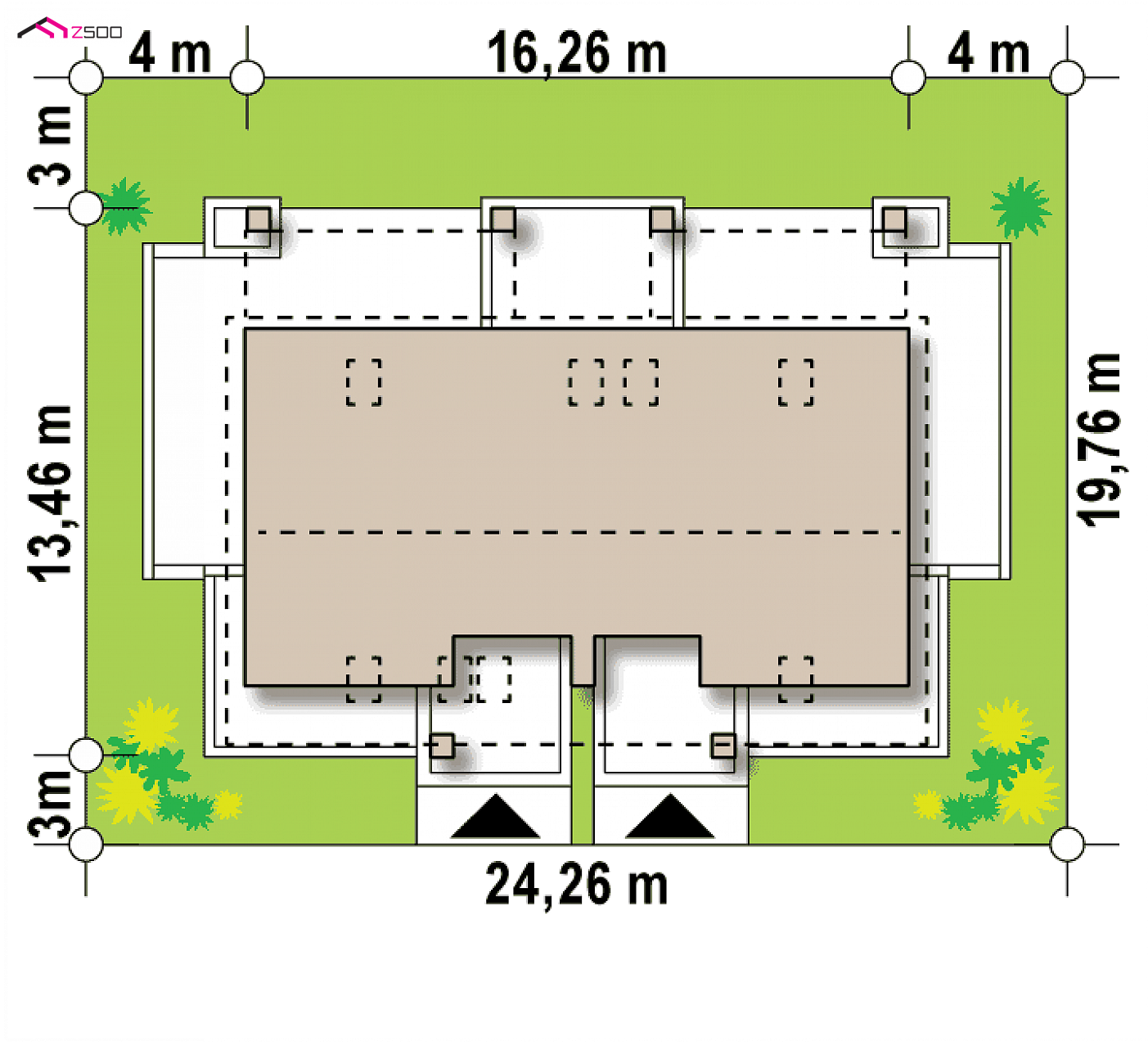 Mājas projekts - Mājas projekts ar mansardu - Z351