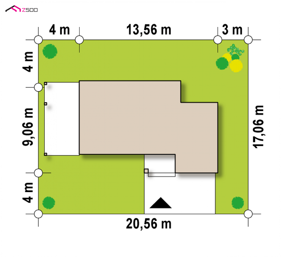 Mājas projekts Zx63 NF40 - Divstāvu mājas projekts ar garāžu - Zx63 NF40