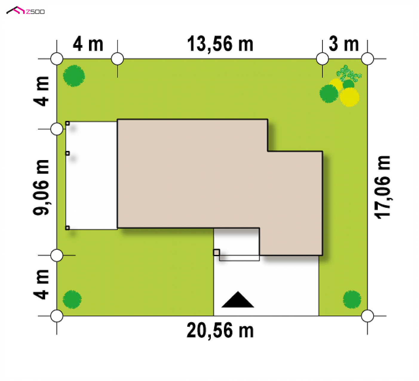 Mājas projekts - Divstāvu mājas projekts ar garāžu - Zx63 NF40