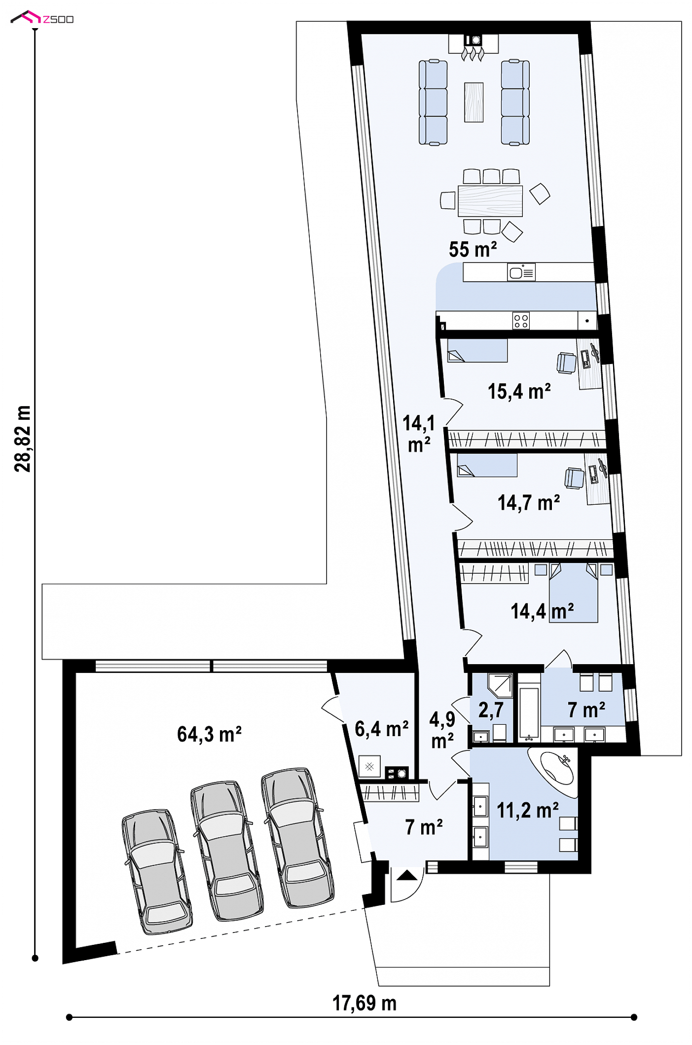 Mājas projekts - Nelielas mājas projekts - Zx184
