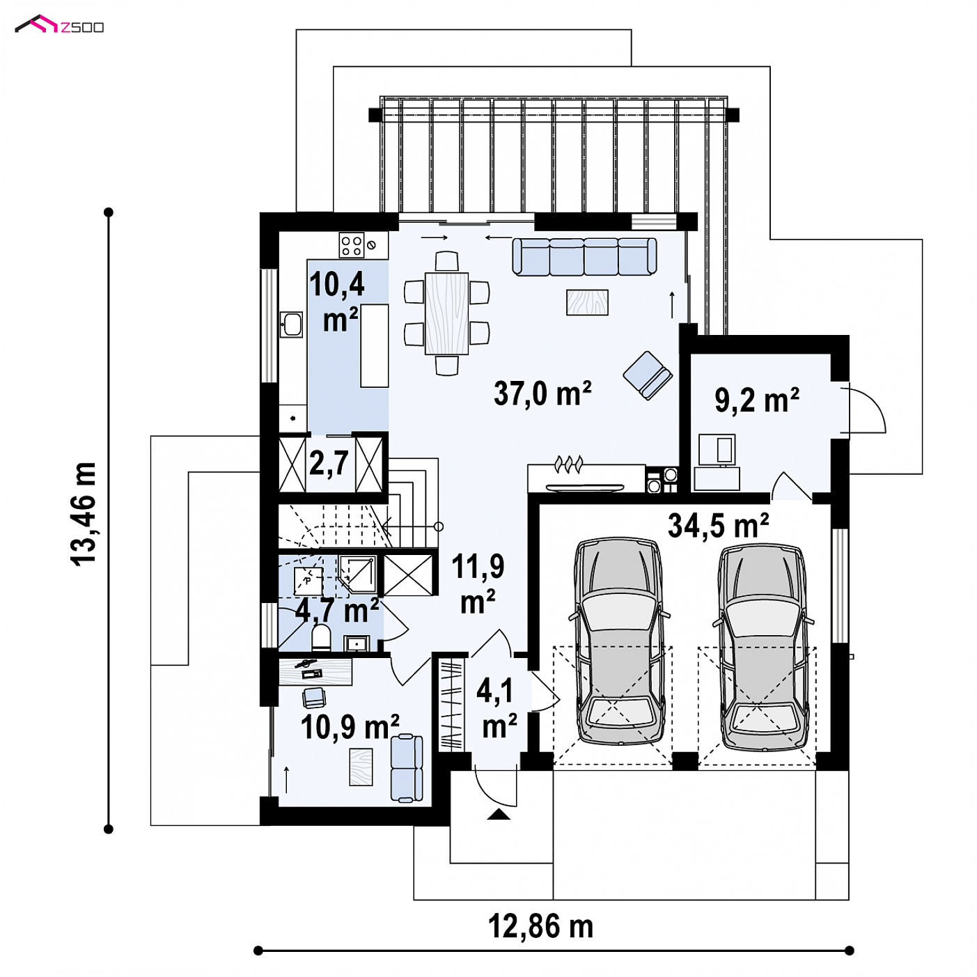 Mājas projekts - Divstāvu māju projekts - Zx91