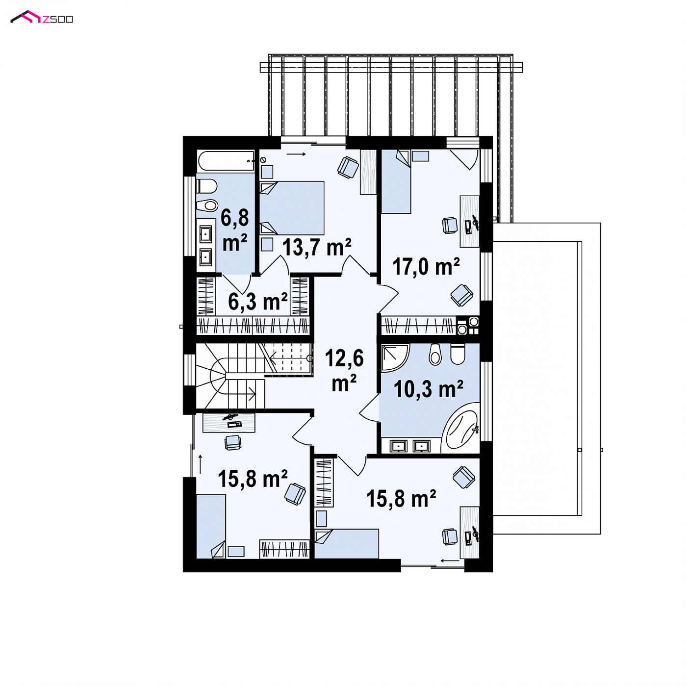 Mājas projekts - Divstāvu māju projekts - Zx91