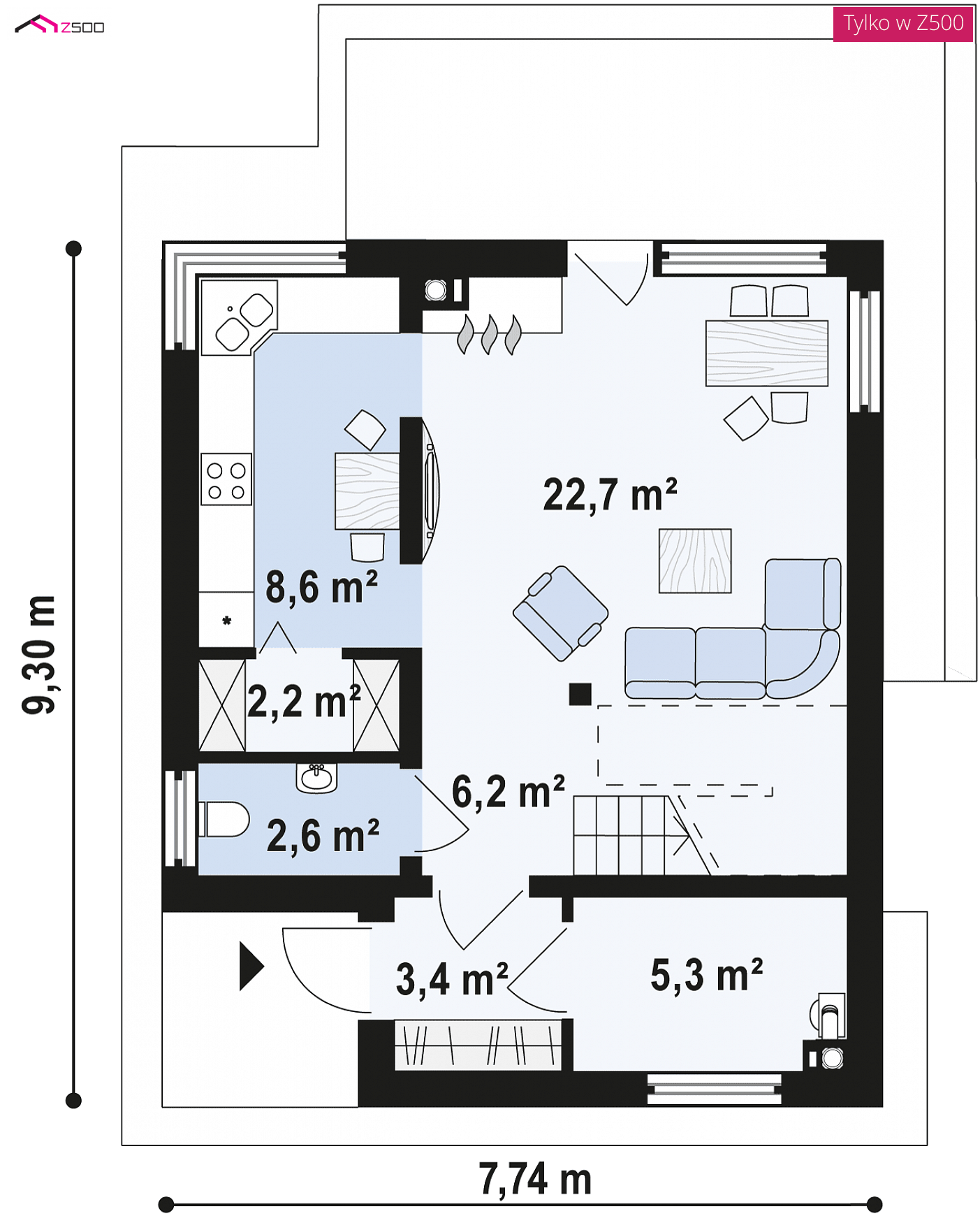 Mājas projekts - Divstāvu mājas projekts - Z276