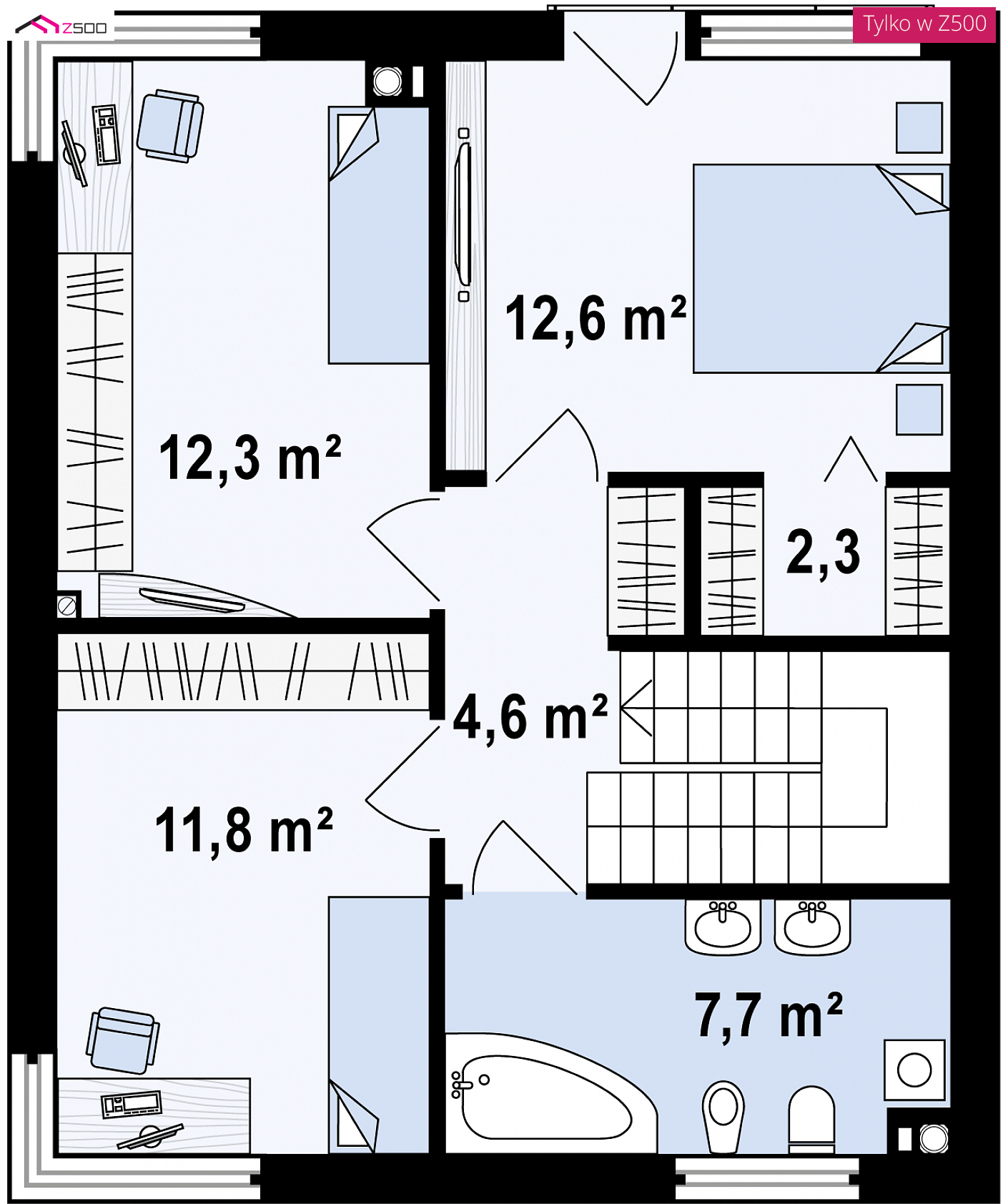 Mājas projekts - Divstāvu mājas projekts - Z276