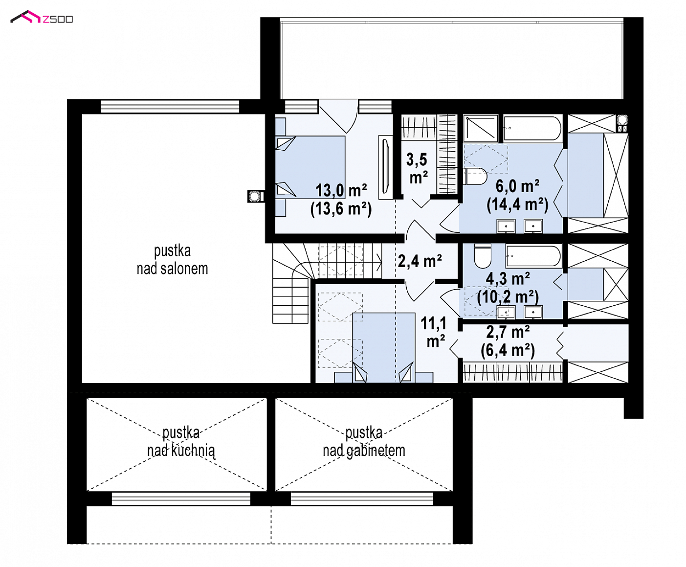 Mājas projekts - Divstāvu mājas projekts - Zx250