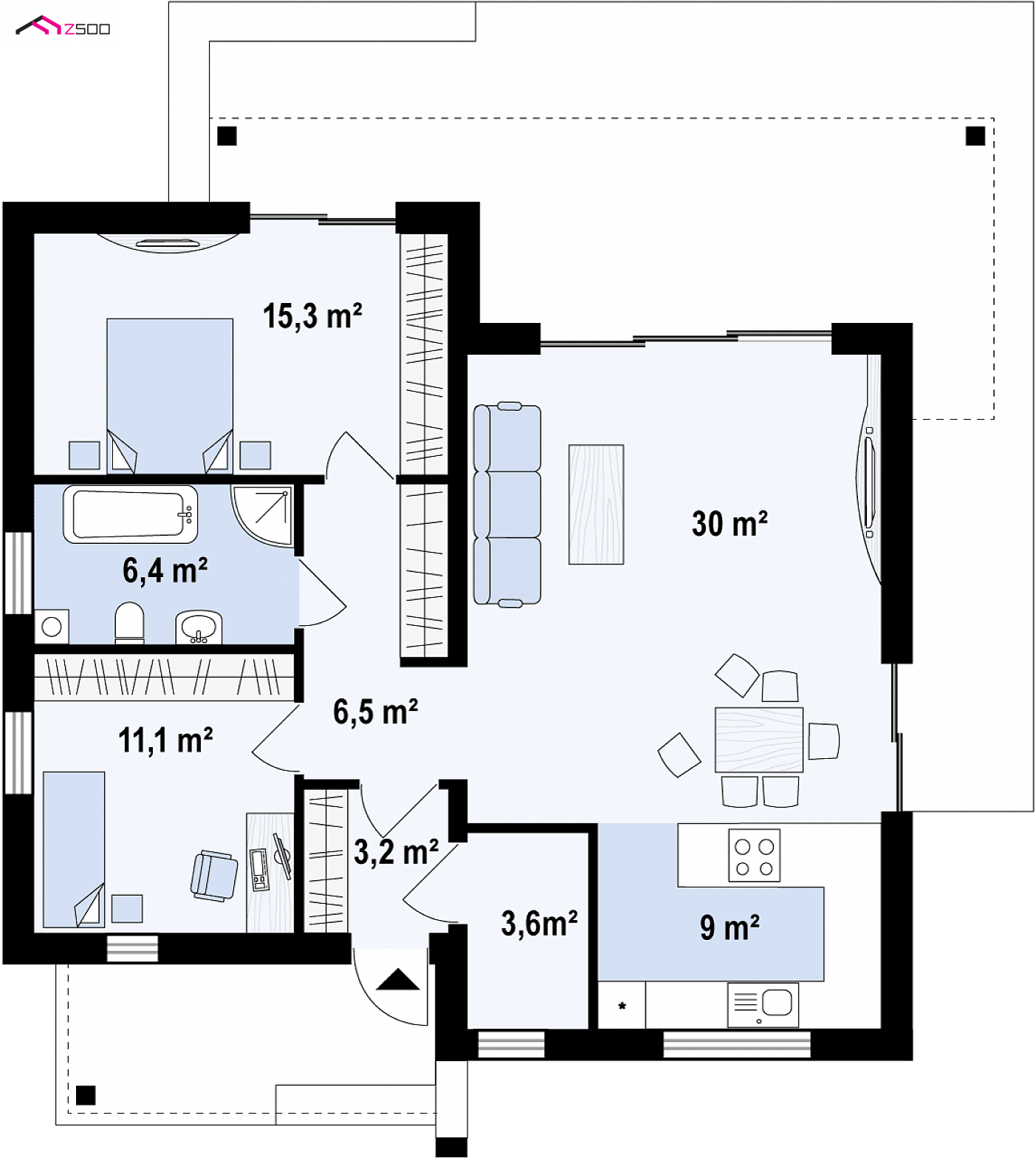 Mājas projekts - wersja projektu w standardzie NF40