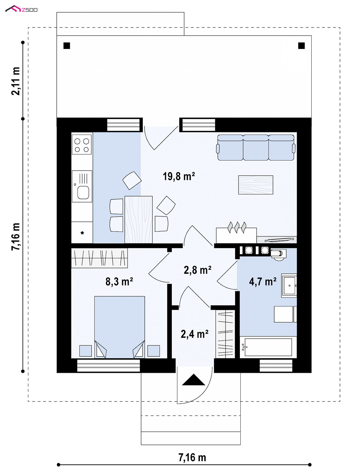 Mājas projekts - Mazas mājas projekts - Z361