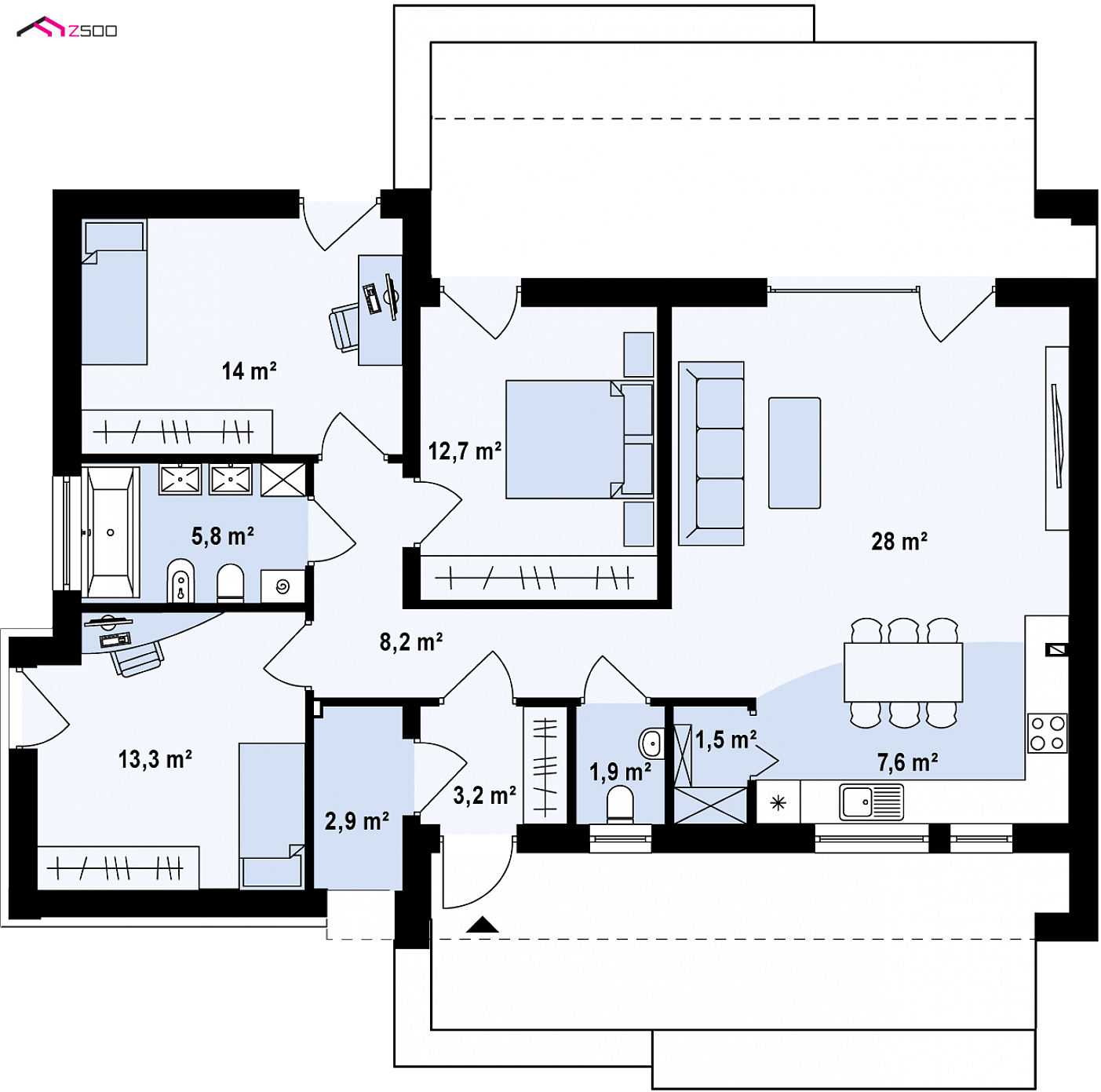 Mājas projekts - Wersja projektu w standardzie NF40