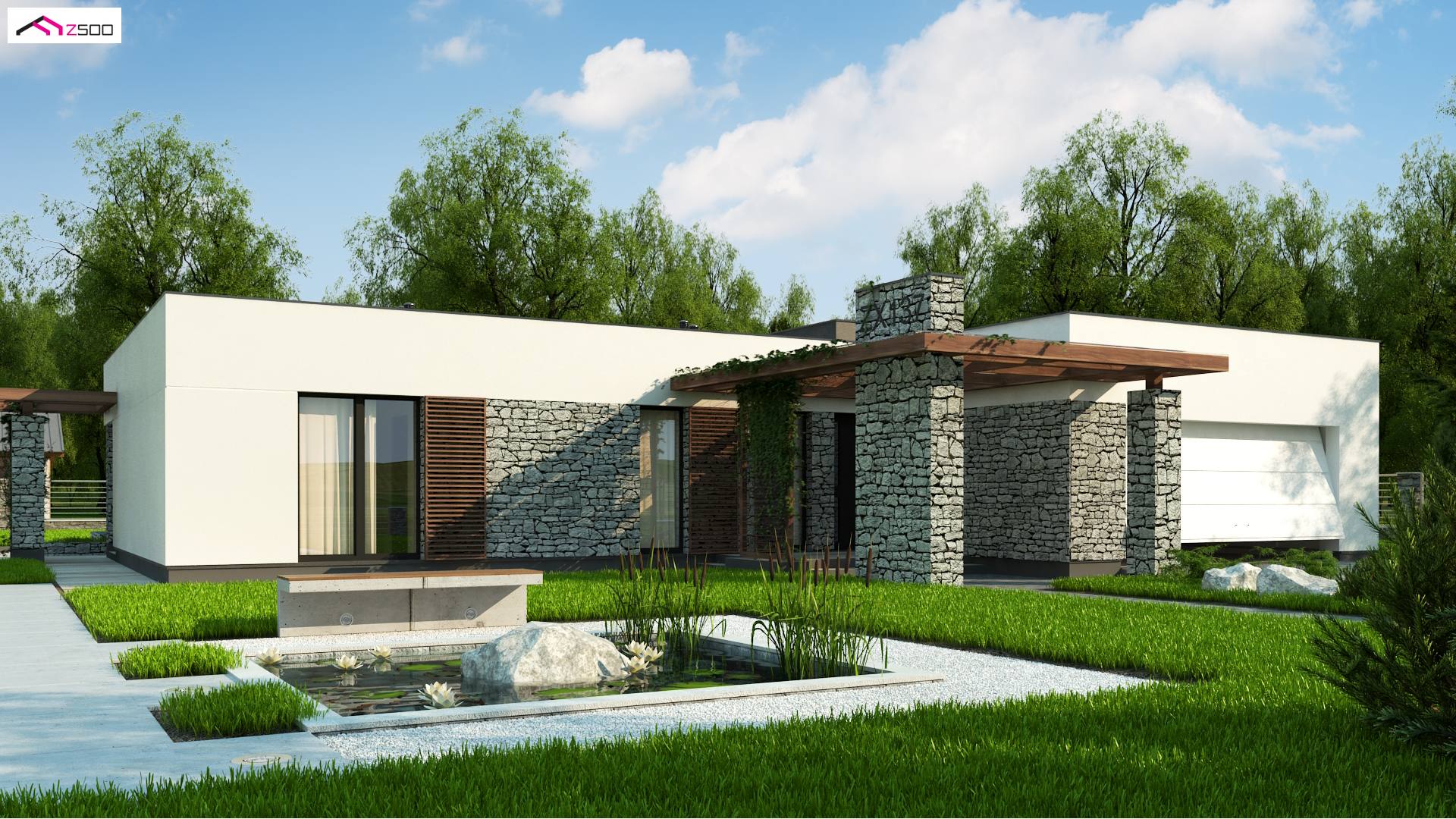 Mājas projekts Zx137 - Vienstāvu māju projekts - Zx137