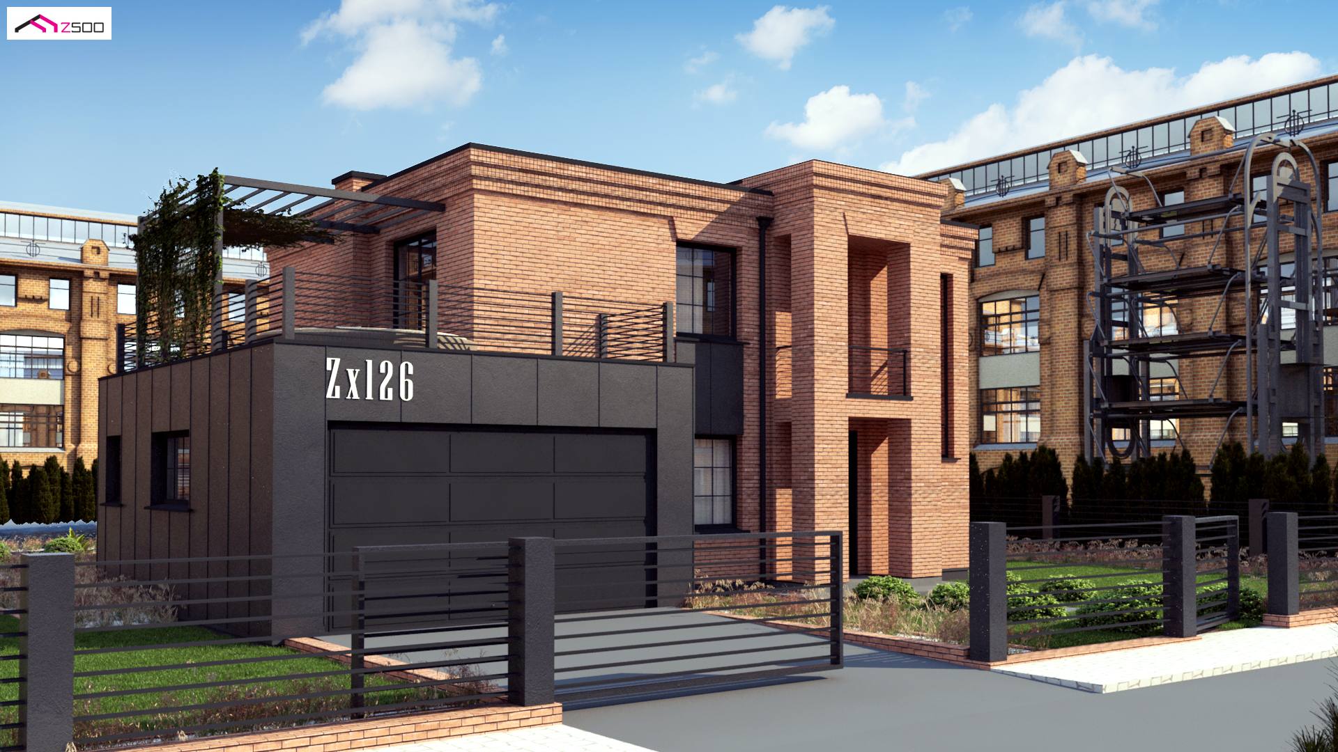 Mājas projekts - Mājas projekts ar garāžu - Zx126