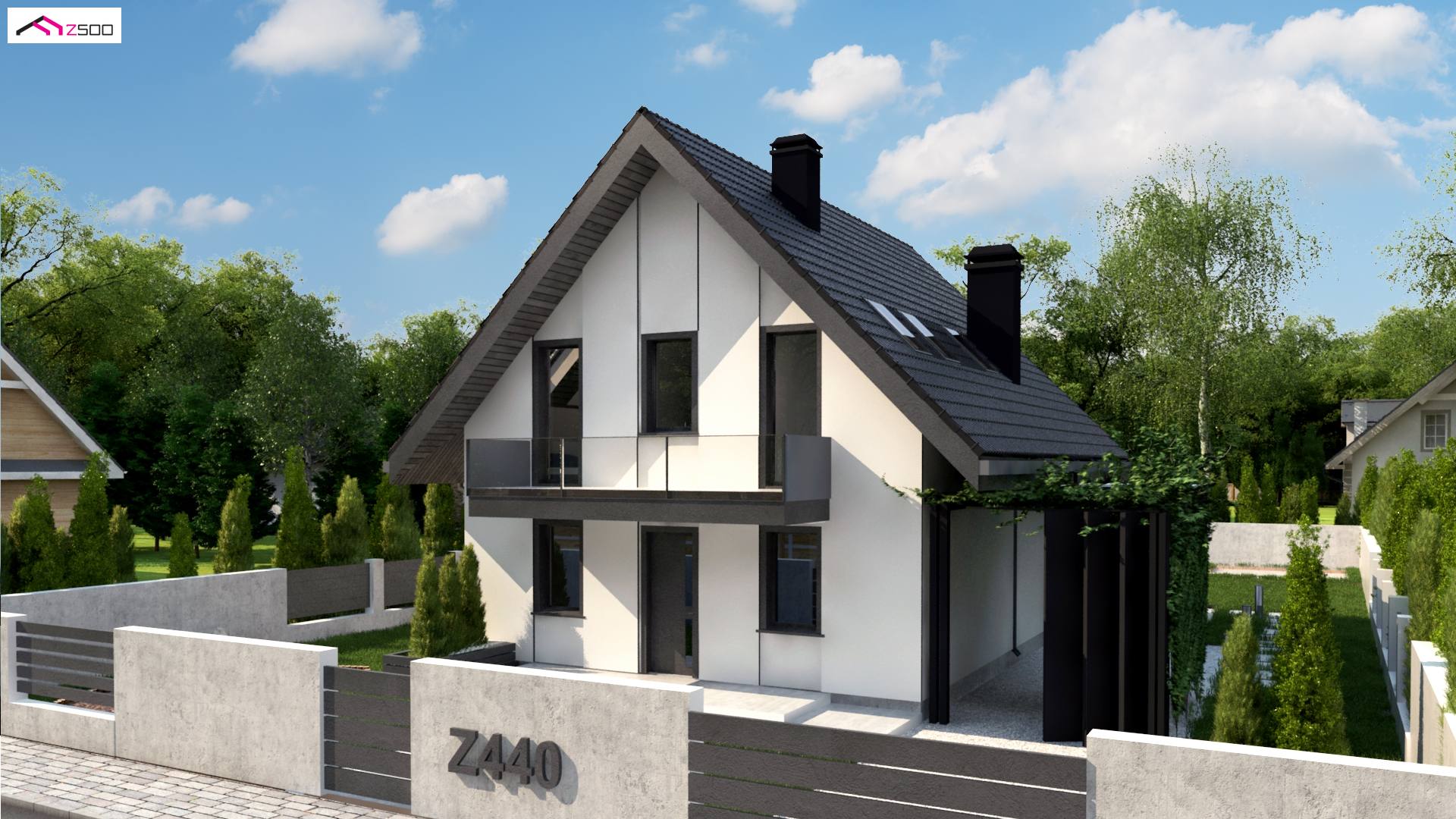 Mājas projekts - Divstāvu mājas projekts - Z440 D