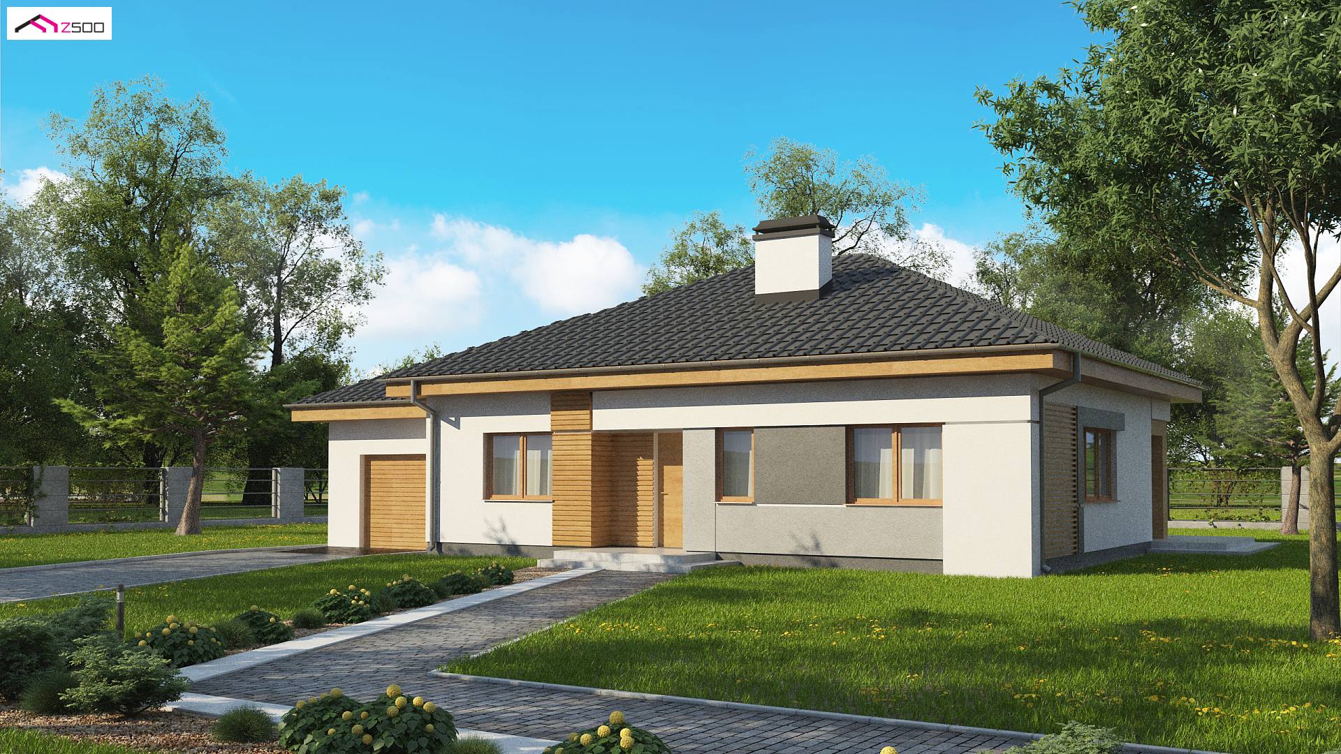 Mājas projekts - Vienstāva māja ar garāžu - Z273 a L GL